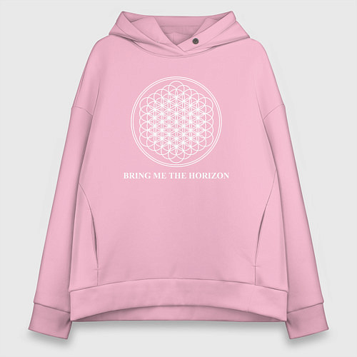 Женское худи оверсайз BRING ME THE HORIZON / Светло-розовый – фото 1