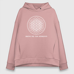 Толстовка оверсайз женская BRING ME THE HORIZON, цвет: пыльно-розовый
