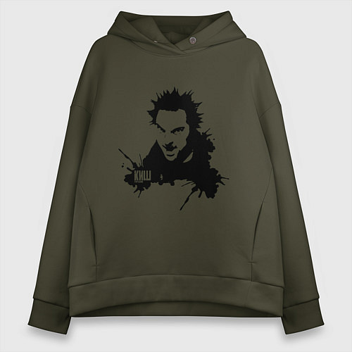 Женское худи оверсайз Король и шут / Хаки – фото 1