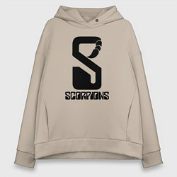 Женское худи оверсайз Scorpions logo