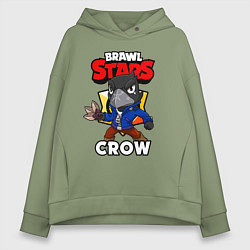 Толстовка оверсайз женская BRAWL STARS CROW, цвет: авокадо