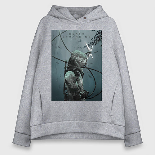 Женское худи оверсайз Death Stranding / Меланж – фото 1
