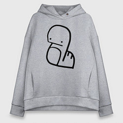 Толстовка оверсайз женская Stray Kids, цвет: меланж