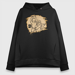 Толстовка оверсайз женская Stone punch, цвет: черный