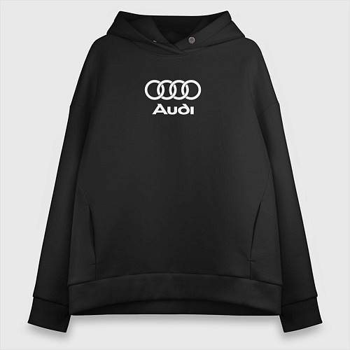 Женское худи оверсайз Audi Ауди / Черный – фото 1