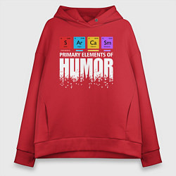 Толстовка оверсайз женская Sarcasm, цвет: красный