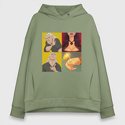 Толстовка оверсайз женская Выбор Ведьмака, цвет: авокадо