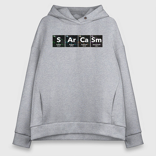 Женское худи оверсайз Сарказм / Меланж – фото 1