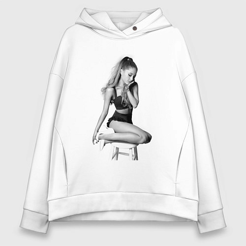 Женское худи оверсайз ARIANA GRANDE / Белый – фото 1