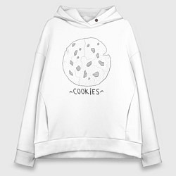 Толстовка оверсайз женская Cookies, цвет: белый