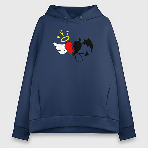 Женское худи оверсайз EMINEM / Тёмно-синий – фото 1