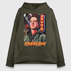 Толстовка оверсайз женская EMINEM NEON, цвет: хаки