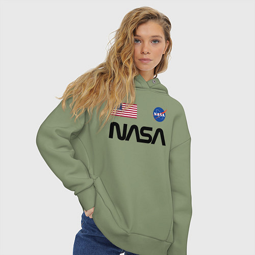 Женское худи оверсайз NASA НАСА / Авокадо – фото 3