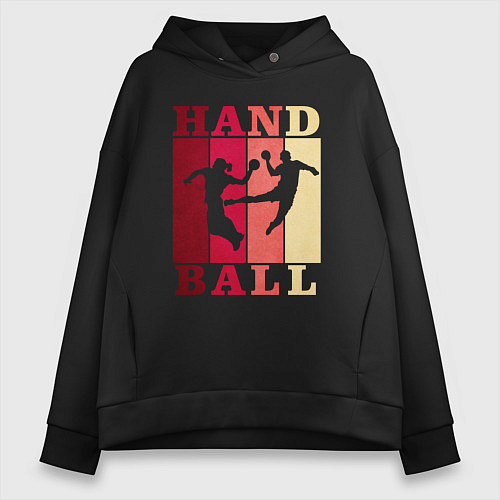 Женское худи оверсайз Handball / Черный – фото 1