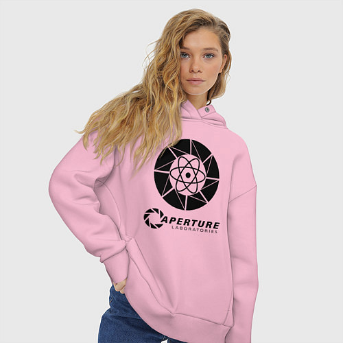 Женское худи оверсайз PORTAL / Светло-розовый – фото 3