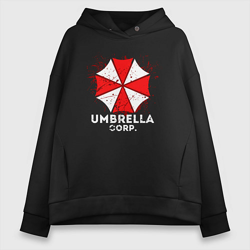 Женское худи оверсайз UMBRELLA CORP / Черный – фото 1