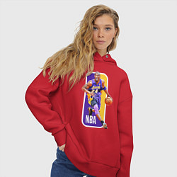 Толстовка оверсайз женская NBA Kobe Bryant, цвет: красный — фото 2