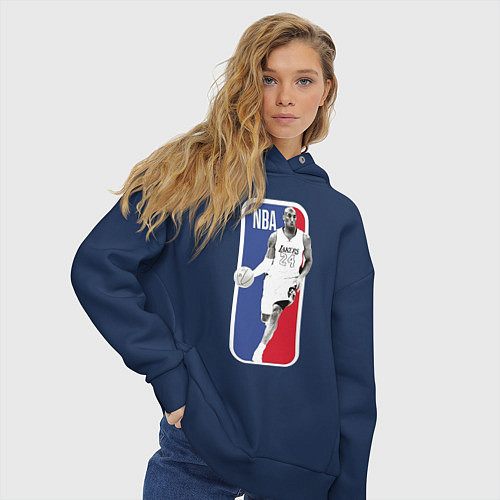 Женское худи оверсайз NBA Kobe Bryant / Тёмно-синий – фото 3