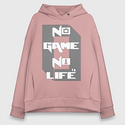 Толстовка оверсайз женская No Game No Life Zero, цвет: пыльно-розовый