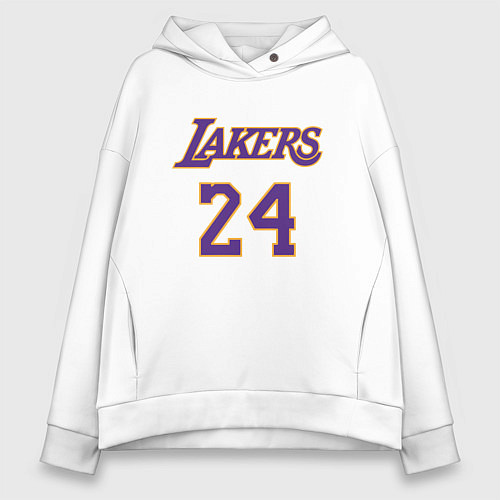 Женское худи оверсайз Lakers 24 / Белый – фото 1