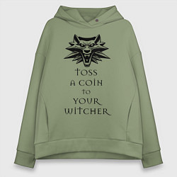 Женское худи оверсайз Toss a coin to your witcher