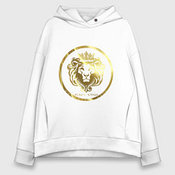 Толстовка оверсайз женская Golden lion цвета белый — фото 1