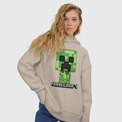 Толстовка оверсайз женская MINECRAFT, цвет: миндальный — фото 2
