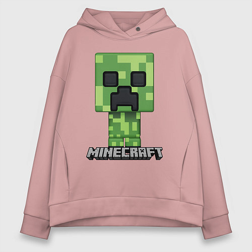 Женское худи оверсайз MINECRAFT / Пыльно-розовый – фото 1