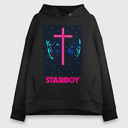 Толстовка оверсайз женская STARBOY, цвет: черный