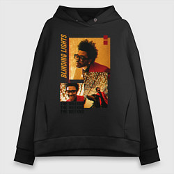 Толстовка оверсайз женская BLINDING LIGHTS, цвет: черный