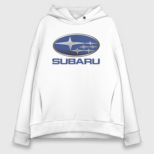 Женское худи оверсайз SUBARU / Белый – фото 1