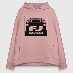 Толстовка оверсайз женская Toyota Cruiser, цвет: пыльно-розовый