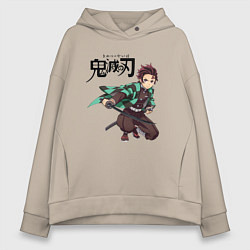 Женское худи оверсайз KIMETSU NO YAIBA