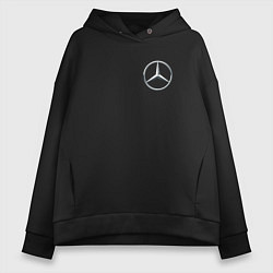 Толстовка оверсайз женская MERCEDES-BENZ, цвет: черный