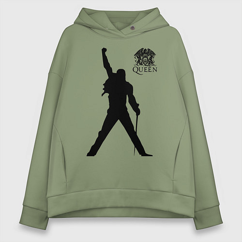 Женское худи оверсайз Queen двусторонняя / Авокадо – фото 1