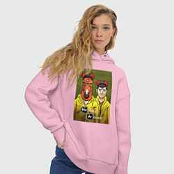 Толстовка оверсайз женская BoJack Horseman, цвет: светло-розовый — фото 2