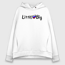 Толстовка оверсайз женская Little Big: Russian, цвет: белый