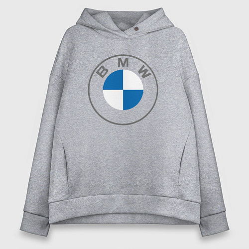 Женское худи оверсайз BMW LOGO 2020 / Меланж – фото 1