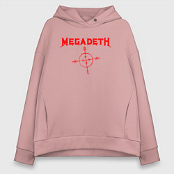 Толстовка оверсайз женская Megadeth, цвет: пыльно-розовый