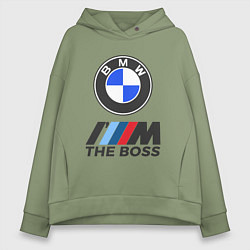 Толстовка оверсайз женская BMW BOSS, цвет: авокадо