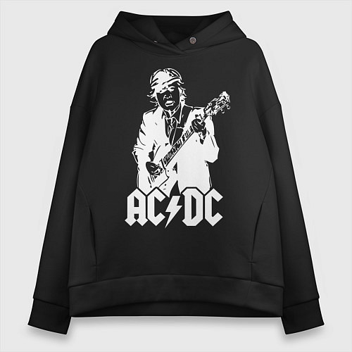 Женское худи оверсайз ACDC / Черный – фото 1