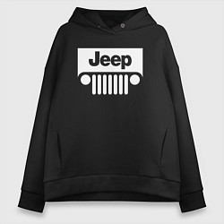 Толстовка оверсайз женская Jeep, цвет: черный