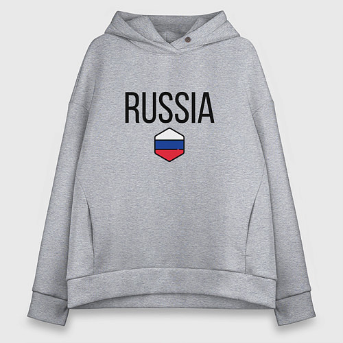 Женское худи оверсайз Россия / Меланж – фото 1