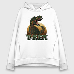 Толстовка оверсайз женская T-Rex, цвет: белый