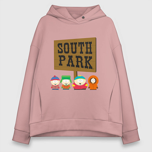 Женское худи оверсайз South Park / Пыльно-розовый – фото 1