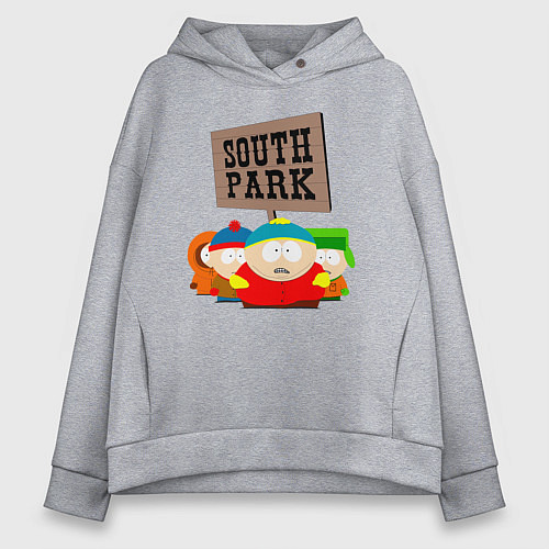 Женское худи оверсайз ЮЖНЫЙ ПАРК / Меланж – фото 1