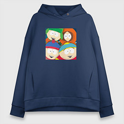 Толстовка оверсайз женская South Park, цвет: тёмно-синий