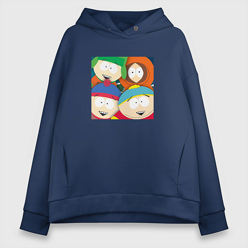 Женское худи оверсайз South Park / Тёмно-синий – фото 1