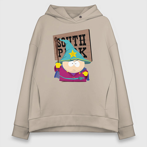 Женское худи оверсайз ЮЖНЫЙ ПАРК / Миндальный – фото 1