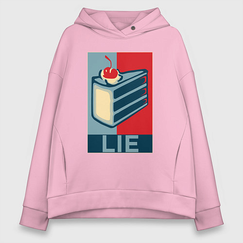 Женское худи оверсайз PORTAL / Светло-розовый – фото 1